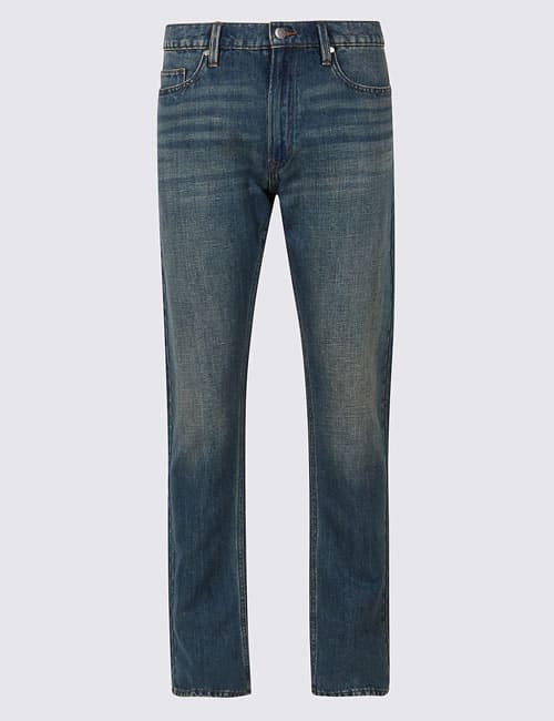 Cotton Linen Straight Fit Jeans