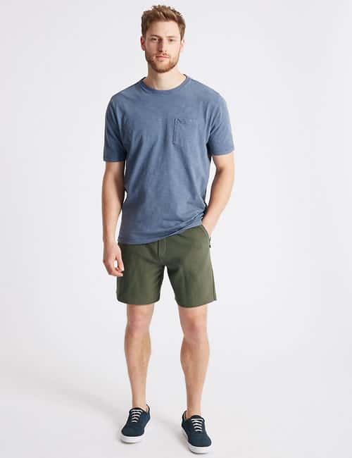 Pure Cotton Textured Shorts