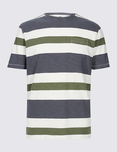 Pure Cotton Striped Top