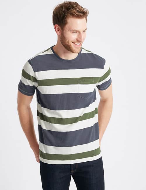 Pure Cotton Striped Top