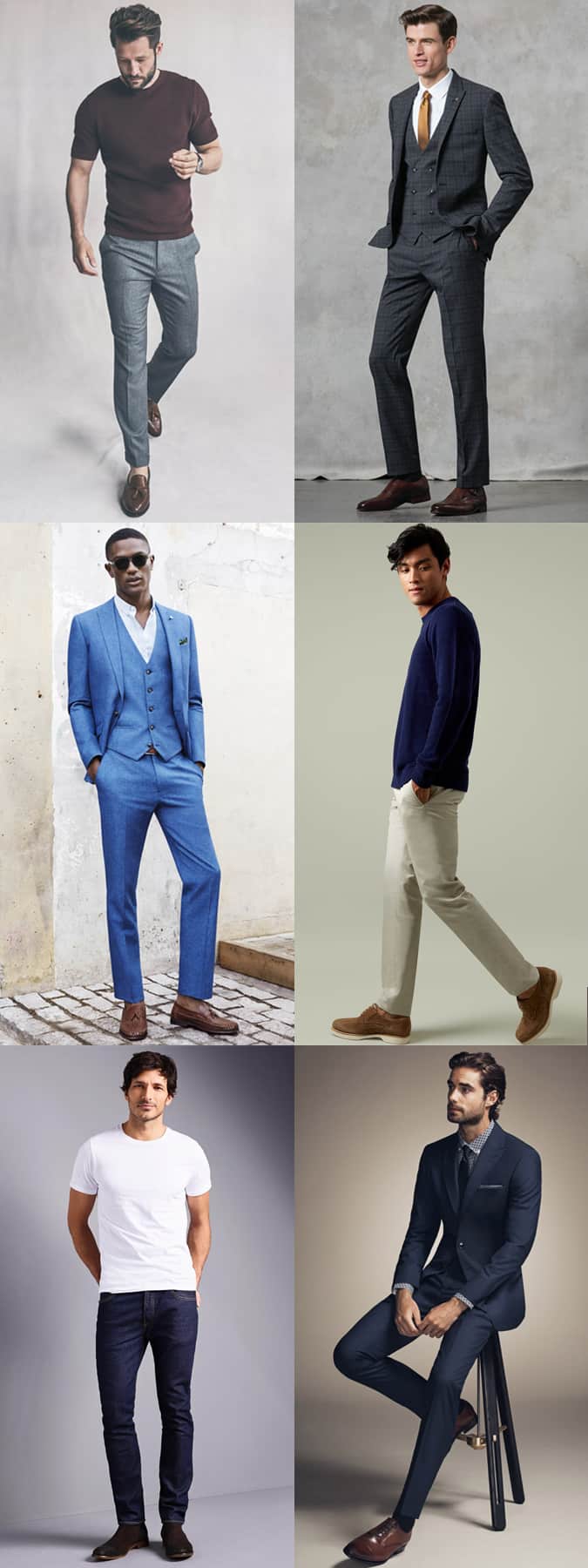 The right trouser colours to wear with brown shoes and boots