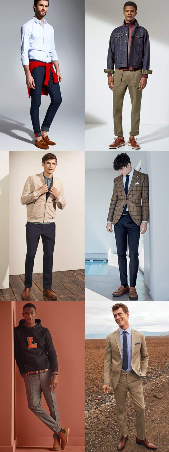 The right trouser colours to wear with tan shoes and boots