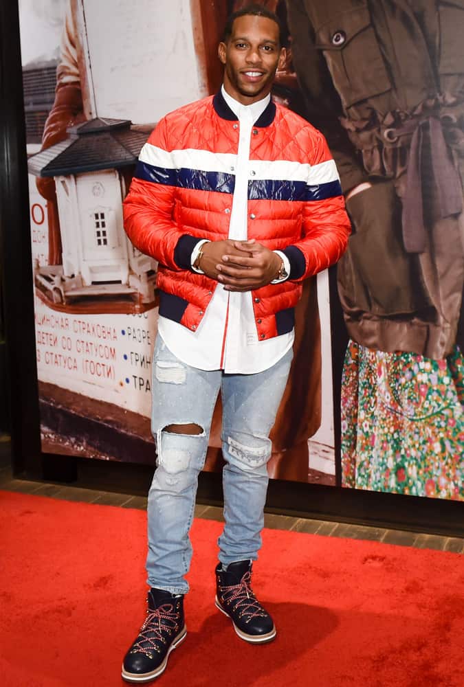 The Best-Dressed Men Of The Week - Victor Cruz at We All Wear Moncler Launch, New York
