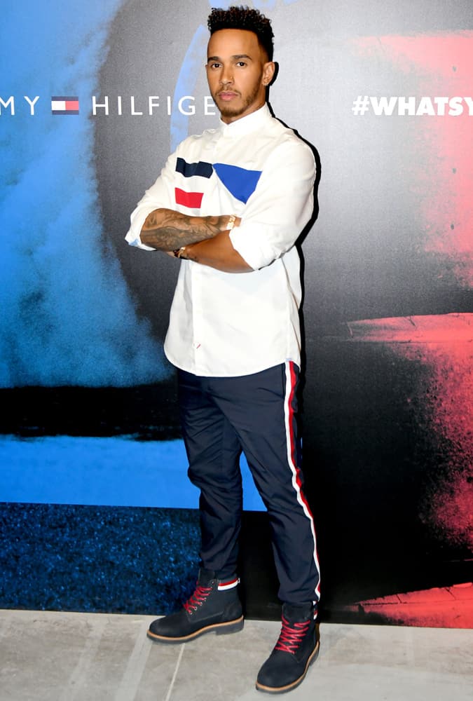Lewis Hamilton at Tommy Hilfiger promotional event in Shanghai