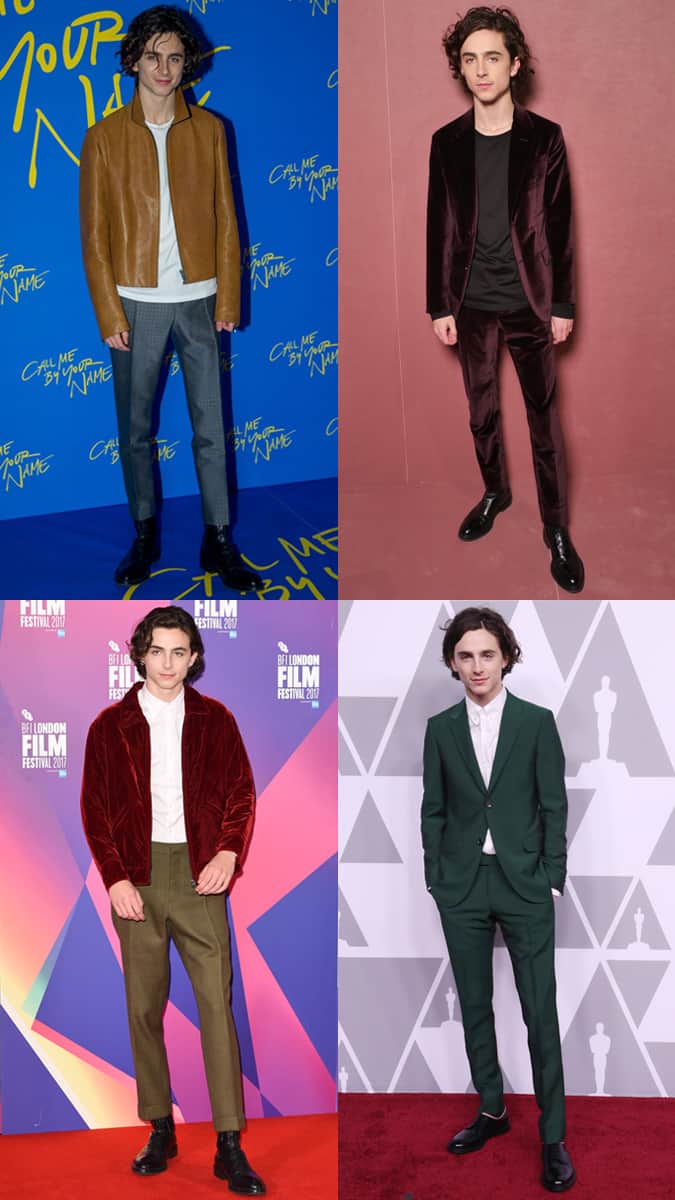 Timothée Chalamet statement outfits