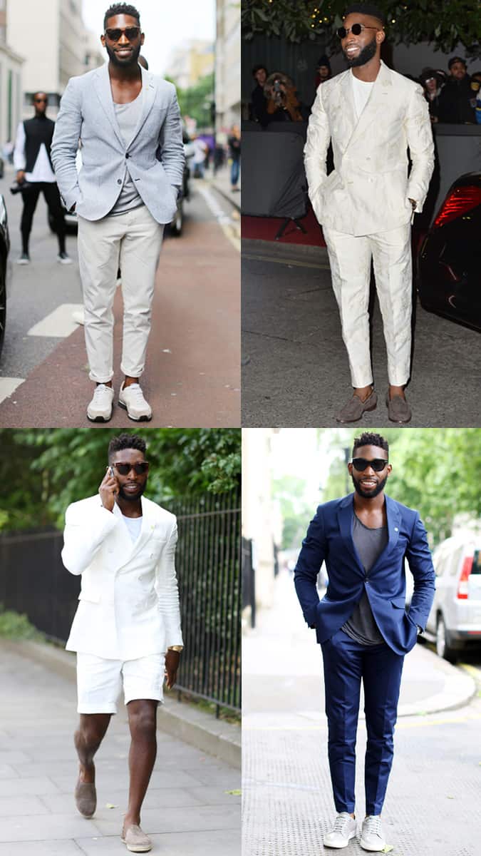 Tinie Tempah light tailoring looks