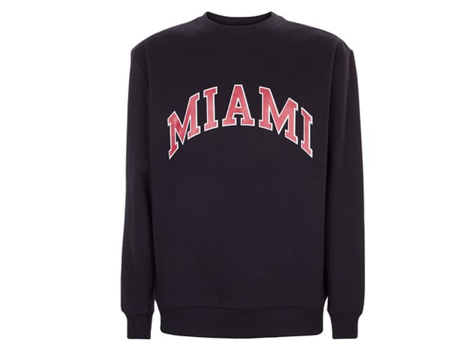 New Look Black Miami Printed Front Sweatshirt
