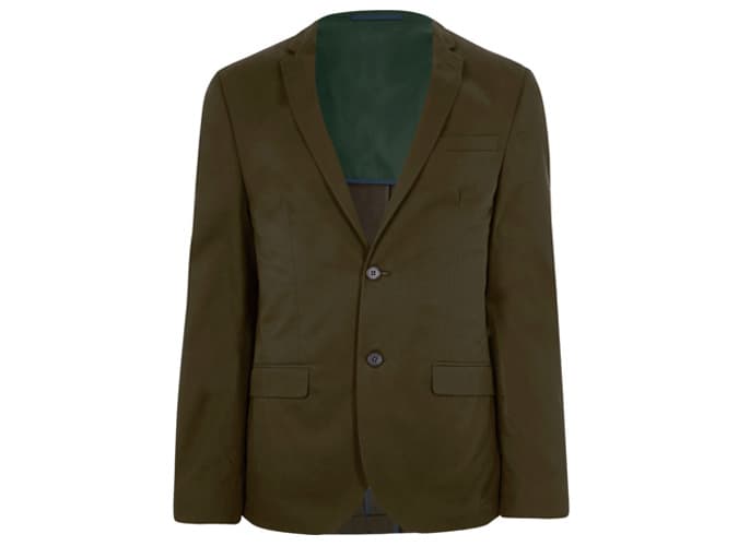 River Island Khaki Green Skinny Fit Blazer
