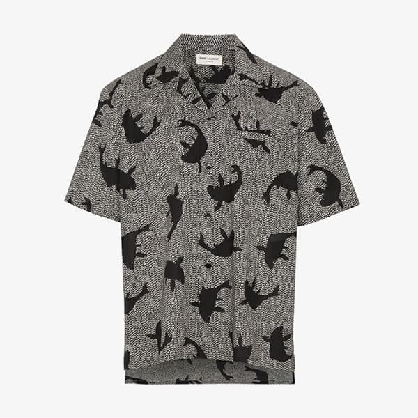 Saint Laurent Koi Print Bowling Shirt