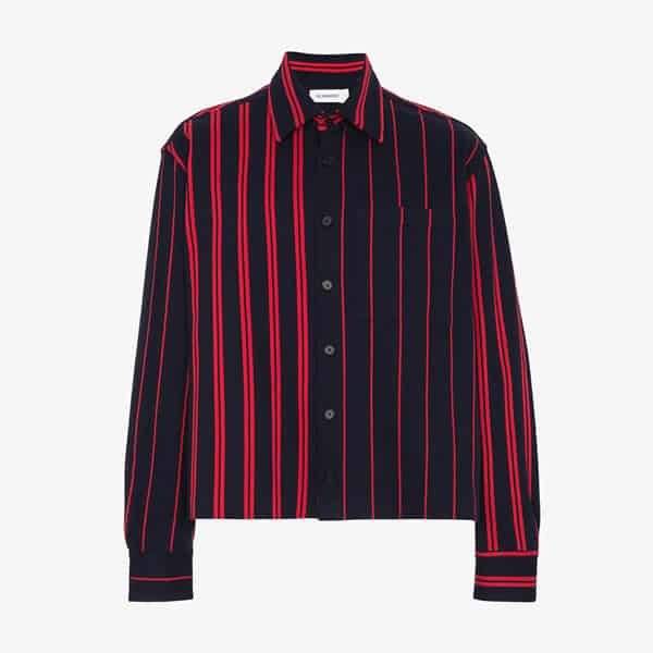 Jil Sander Stripe Print Long Sleeve Shirt