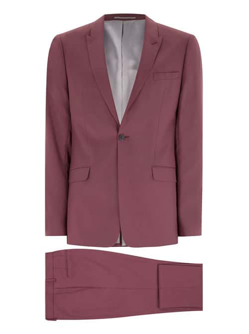 Mauve Skinny Fit Suit