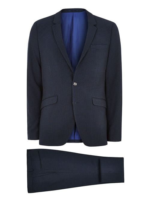 Blue Gingham Check Ultra Skinny Suit