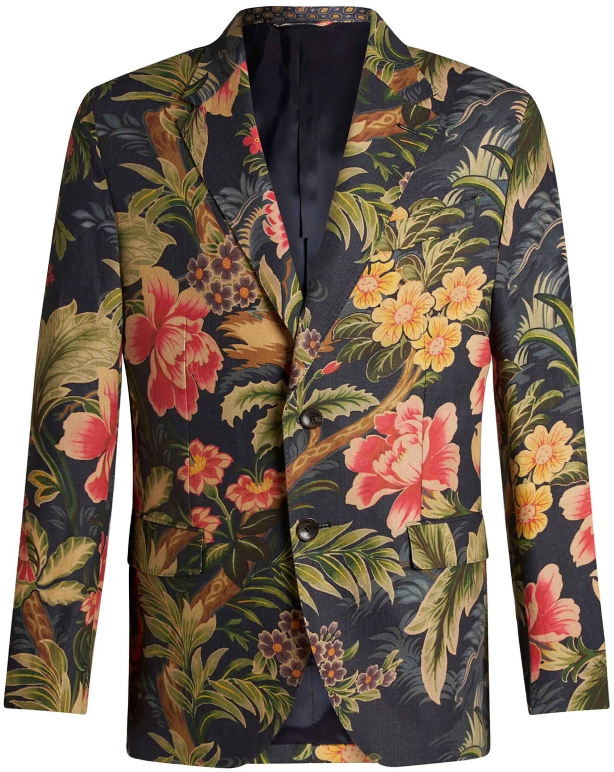 ETRO floral-print single-breasted blazer