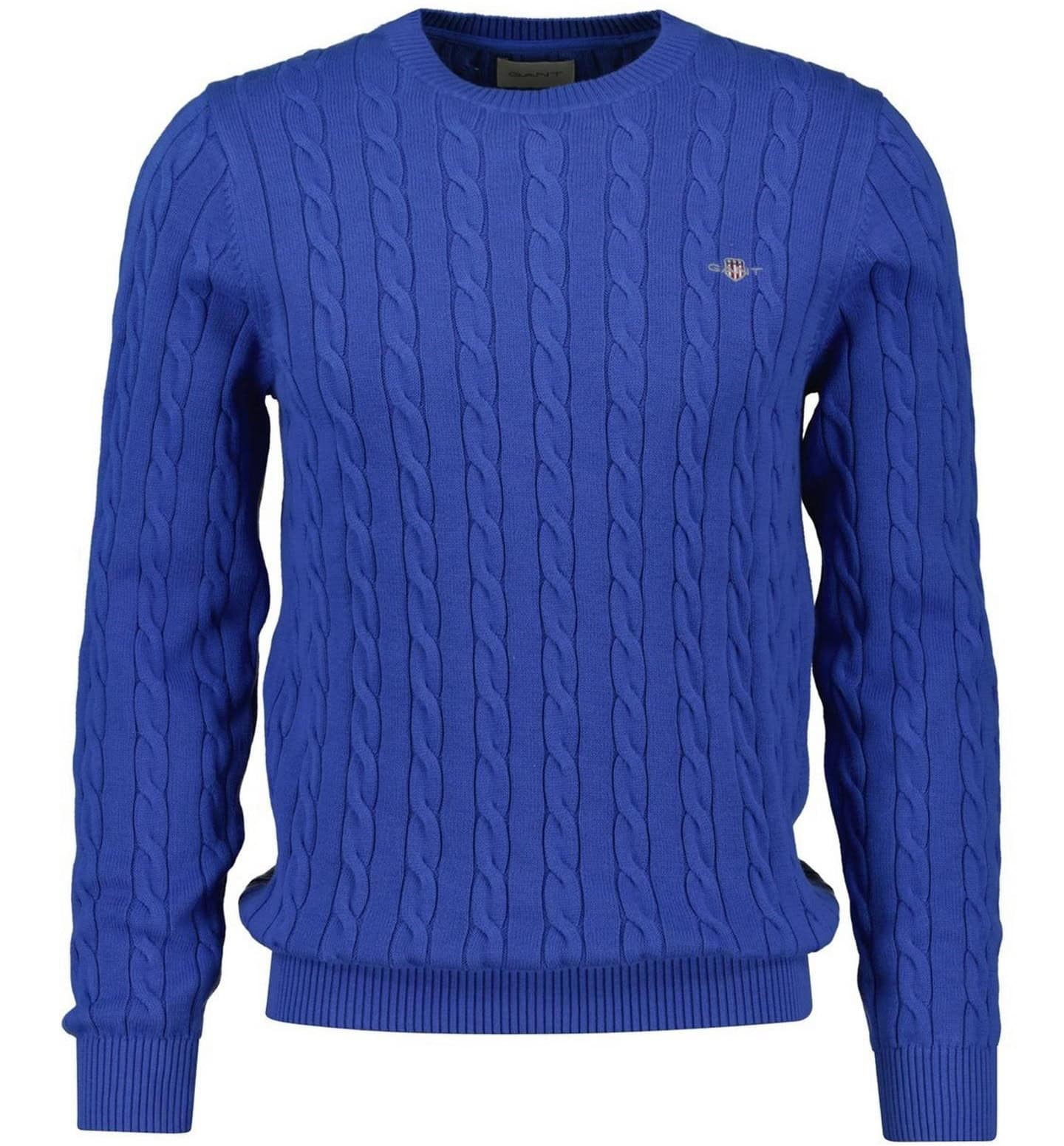 Gant Cotton Cable Knit Crew Neck Sweater