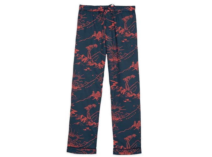 Desmond & Dempsey Atlas Print Pyjama Trousers
