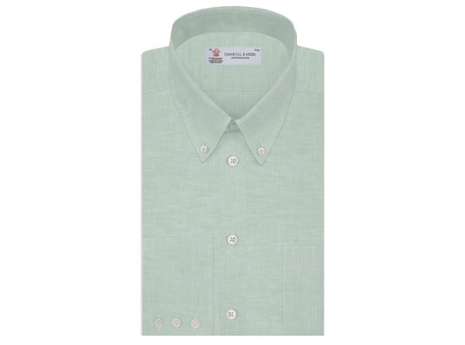 Turnbull & Asser Green Linen Shirt