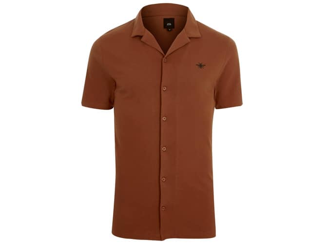 River Island Slim Fit Revere Shirt