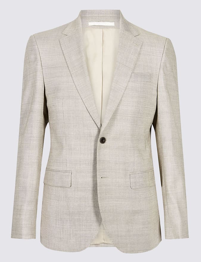 Linen Miracle Regular Fit Textured Jacket