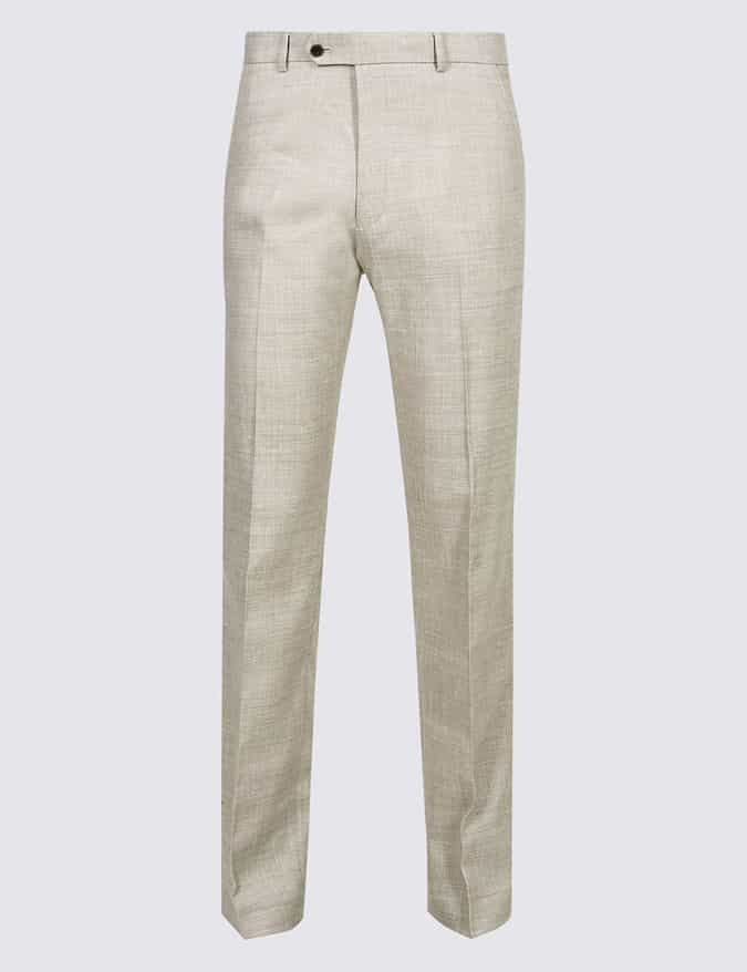 Linen Miracle Regular Fit Textured Trousers
