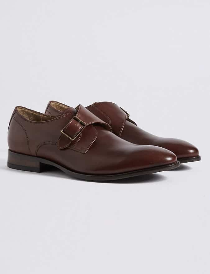 Leather Single Strap Monk Shoe