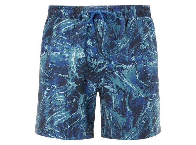 John Lewis Marble Wave Print Swim Shorts