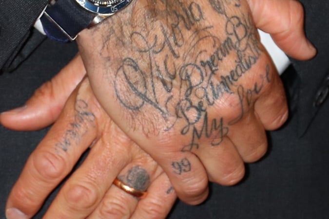 David Beckham 99 Finger Tattoo