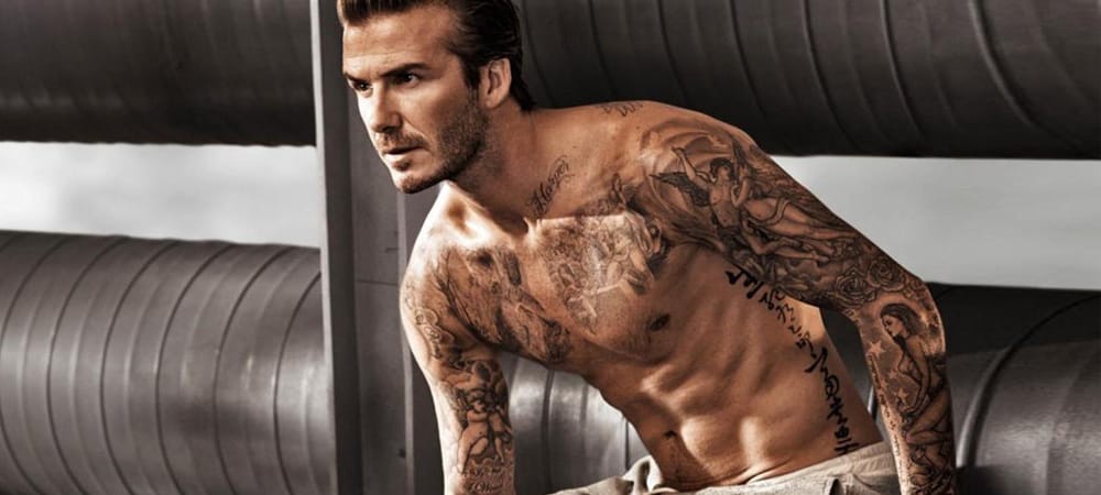 David Beckham Shows Off Harper Tattoo In Shirtless Ad Campaign | Marie  Claire UK