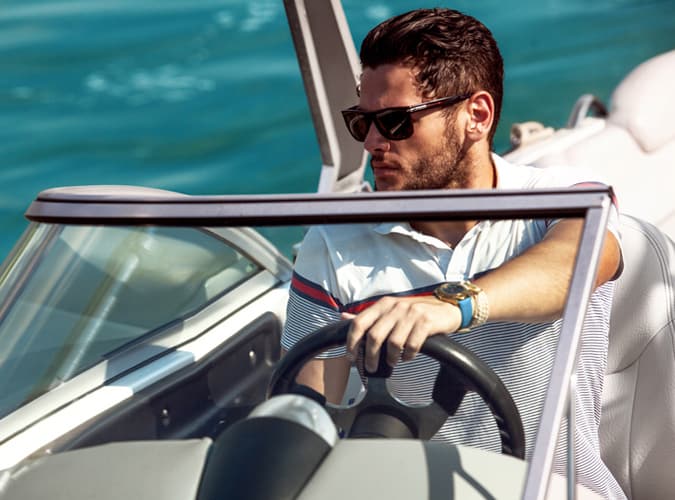 Man on a boat