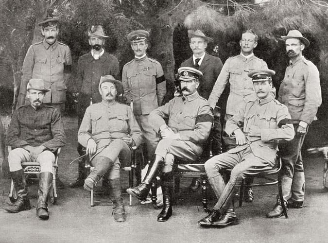 military officers wearing a safari jacket