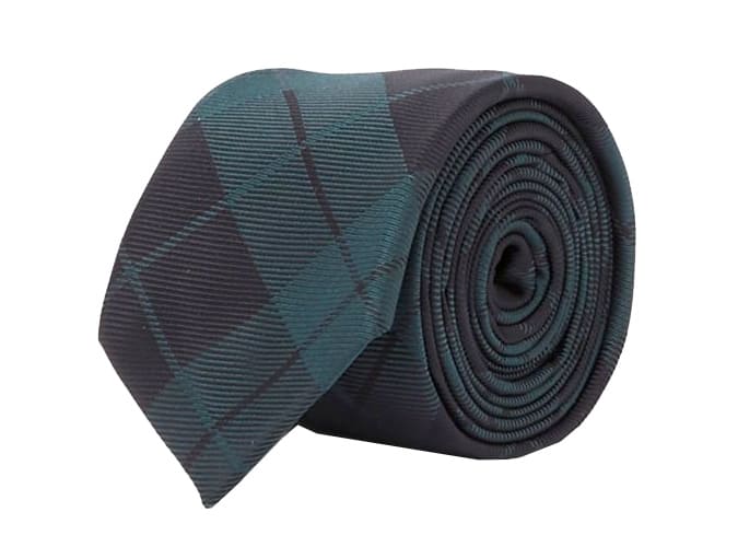 River Island Green Tartan Tie