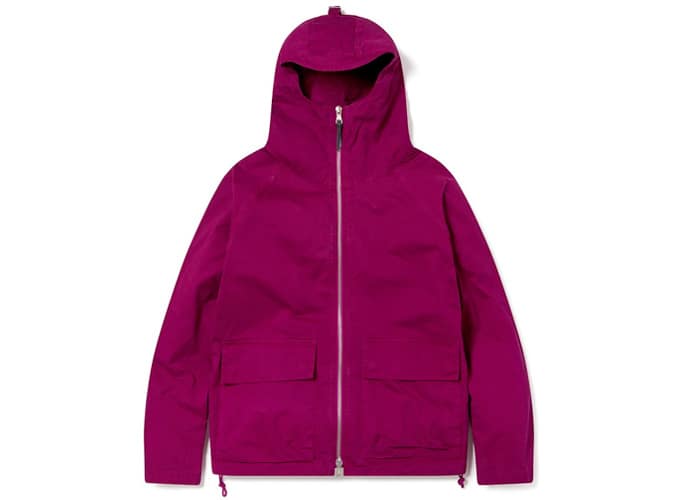 Albam Zipped Hooded Parka in Raspberry