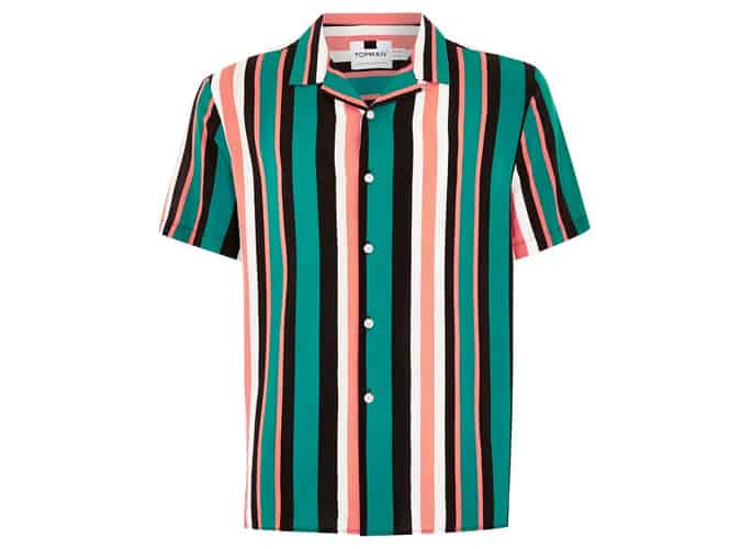 Topman Stripe Short Sleeve Shirt