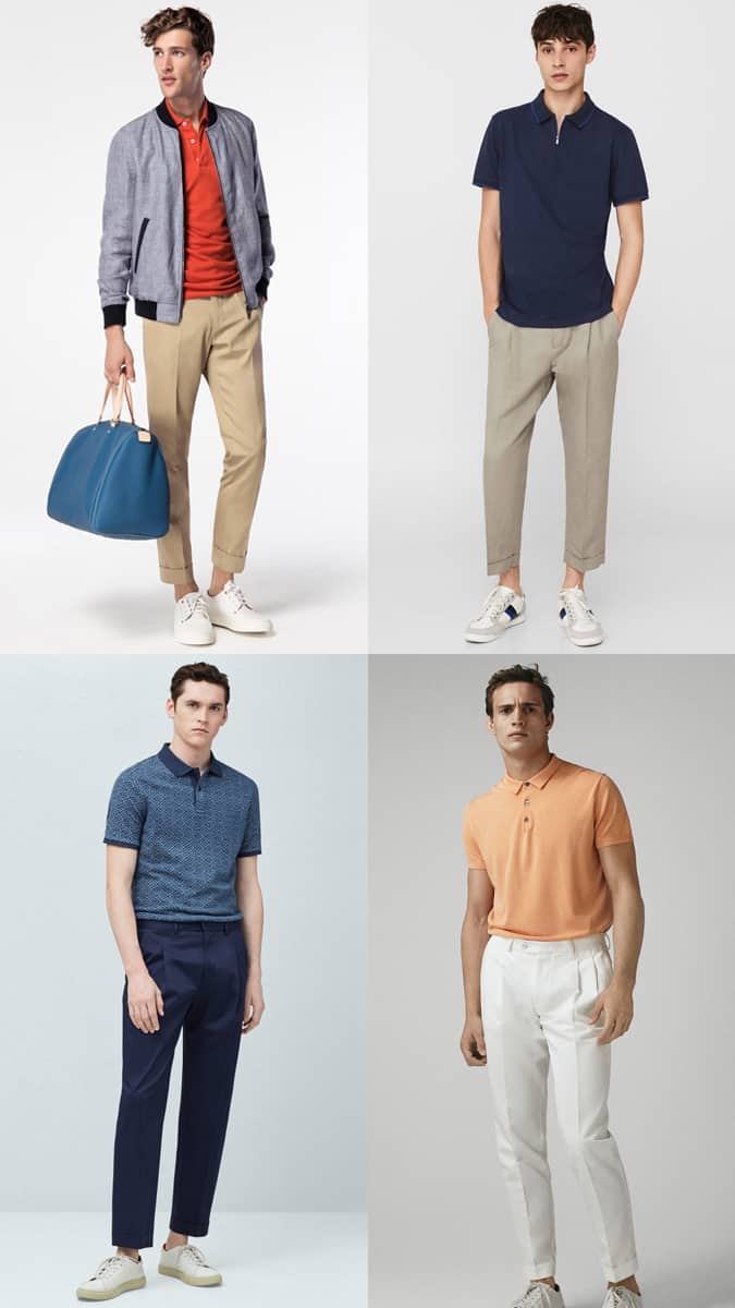 Polo Shirts And Pleated Trousers