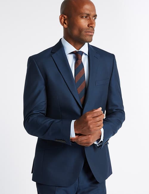 M&S COLLECTION Indigo Tailored Fit Jacket