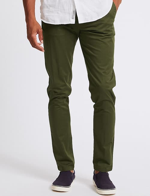 M&S COLLECTION Skinny Fit Cotton Rich Chino