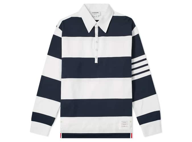 THOM BROWNE OVERSIZED 4 BAR RUGBY SHIRT