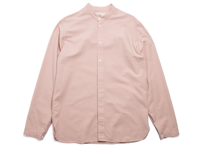 Half Placket Grandad Shirt - Plaster Pink