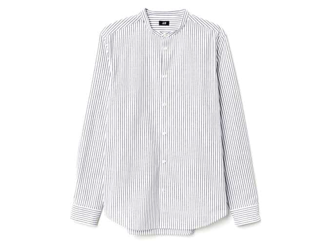 Poplin grandad shirt Slim Fit