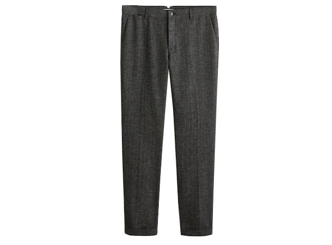 Mango Man Herringbone Trousers