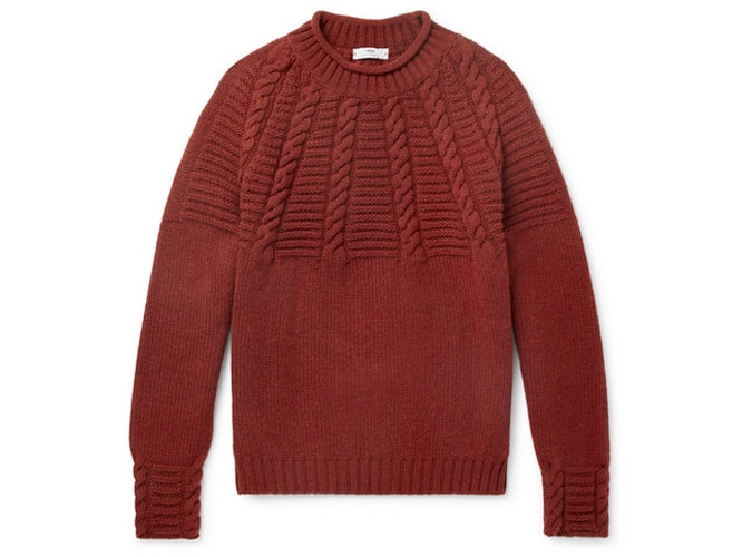 INIS MEÁIN Cable-Knit Merino Wool Sweater