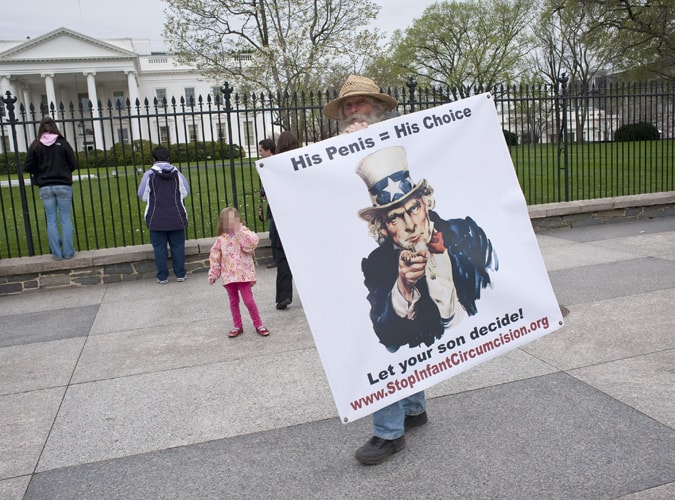 Circumcision protest at the White House, Washington DC