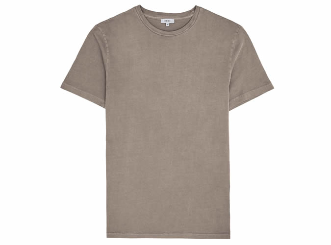HEATH GARMENT DYED T-SHIRT SOFT GREY