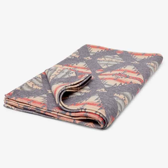 FAHERTY Brushed Organic Cotton-Jacquard Blanket