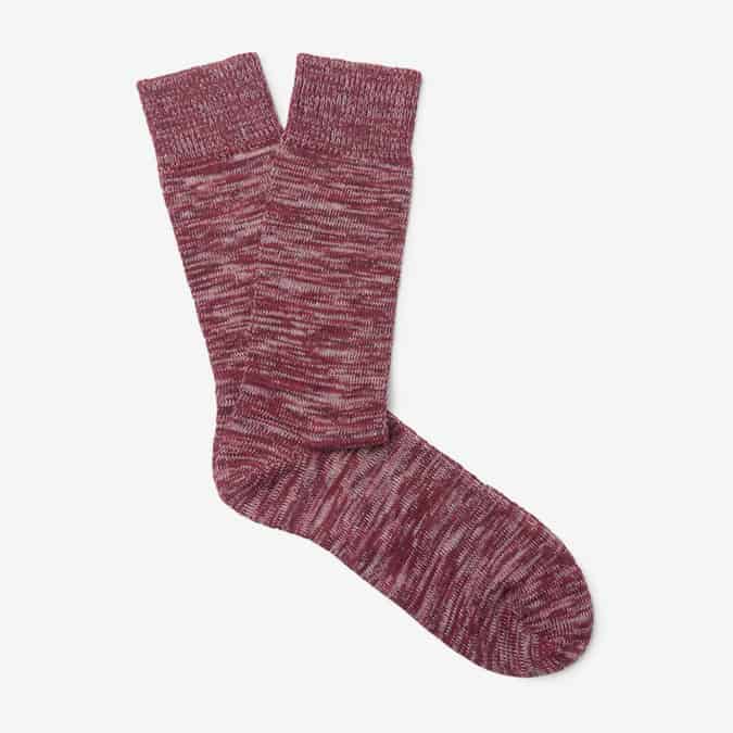 OLIVER SPENCER LOUNGEWEAR Miller Mélange Stretch Cotton-Blend Socks