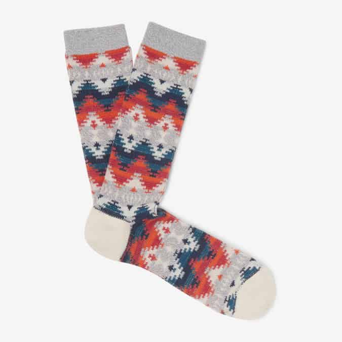 ANONYMOUS ISM Cotton-Blend Jacquard Socks