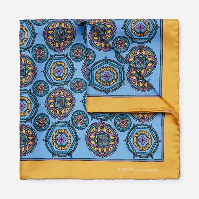 TURNBULL & ASSER Printed Silk-Twill Pocket Square