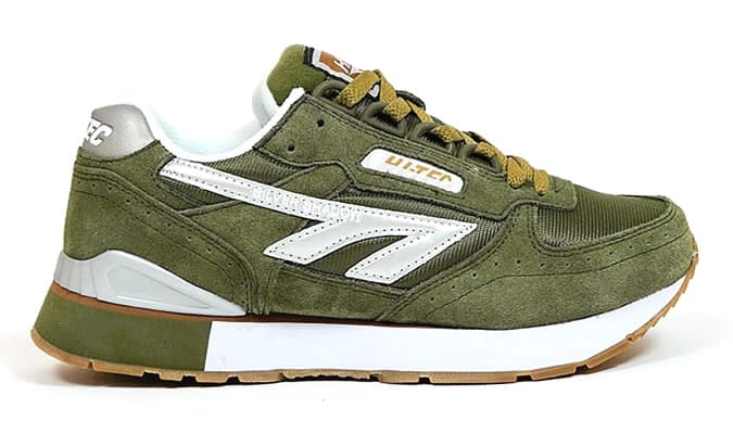 Hi-Tec Silver Shadow Olive Trainers