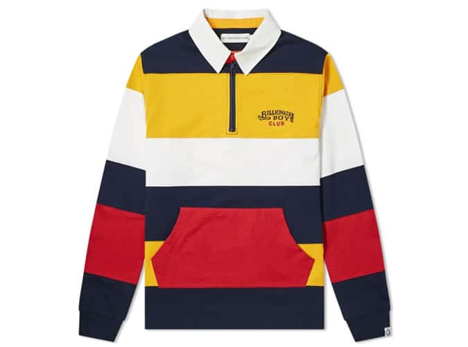 BILLIONAIRE BOYS CLUB STRIPE RUGBY TOP