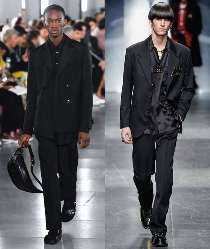 Valentino and Versace suits AW19