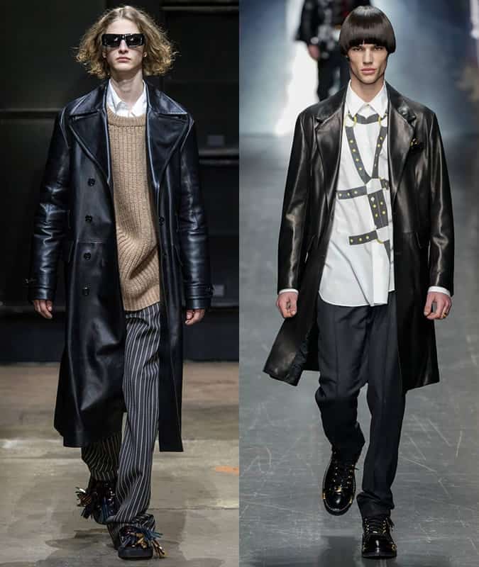 Marni and Versace Leather coats for men